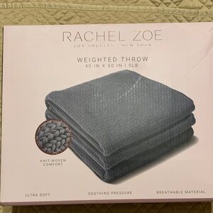 Rachel Zoe Knit-Woven Weighted Throw in Gray